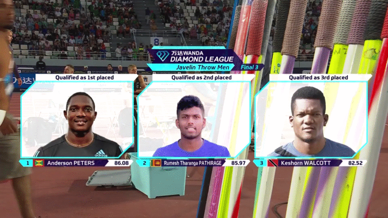 ඩයමන්ඩ් ලීග් පිටිය හෙල්ලූ රු‍මේෂ් ලෝකෙන්ම 5ට
